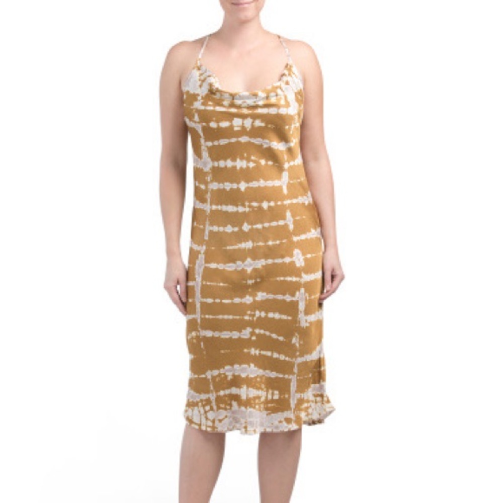 YFB Tie Dye Sweetie Racer Back Satin Dress NWT